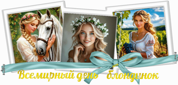 Анимированная открытка Всемирный день блондинок