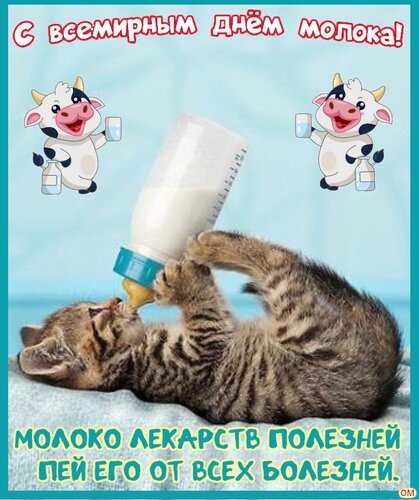 Открытка День молока 