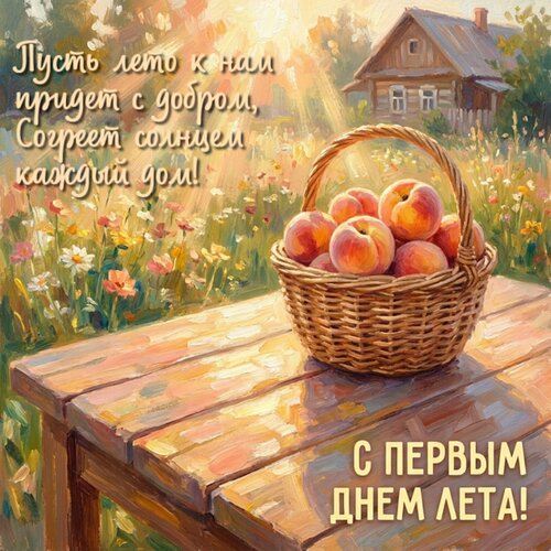 Открытка Пусть лето к нам придет с добром, согреет солнцем каждый дом!