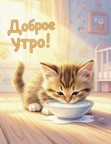 Анимированная открытка Доброе утро!