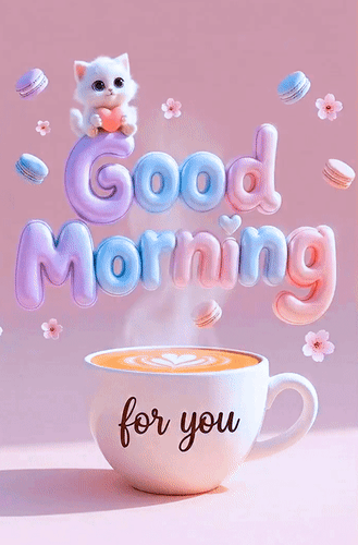 Анимированная открытка Good morning
