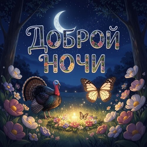 Открытка Доброй ночи