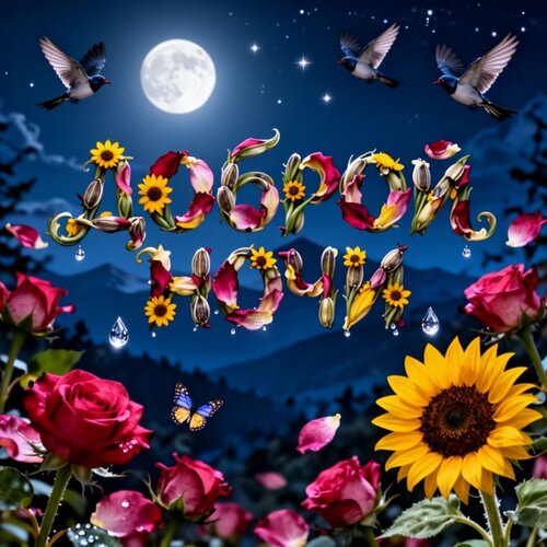 Открытка Доброй ночи