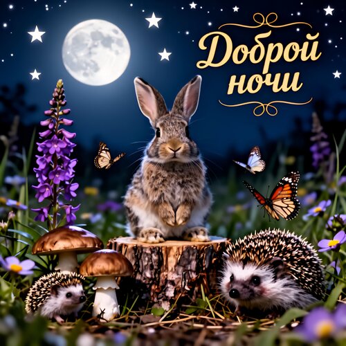 Открытка Доброй ночи