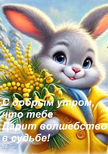 Открытка С добрым утром, что тебе Дарит волшебство в судьбе!