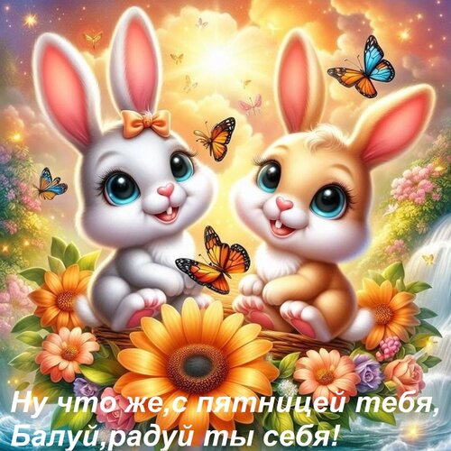 Открытка Ну что же,с пятницей тебя, Балуй,радуй ты себя!