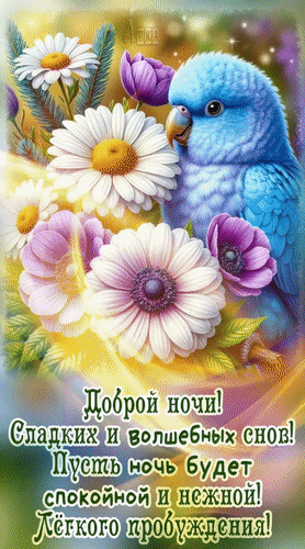 Анимированная открытка Спокойной ночи