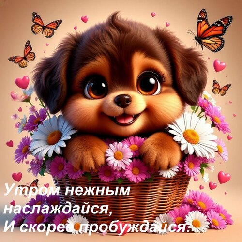 Открытка Утром добрым наслаждайся