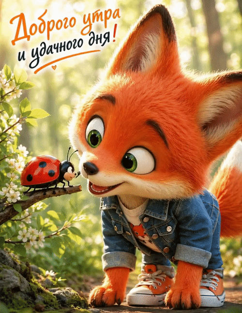 Анимированная открытка Доброе утро