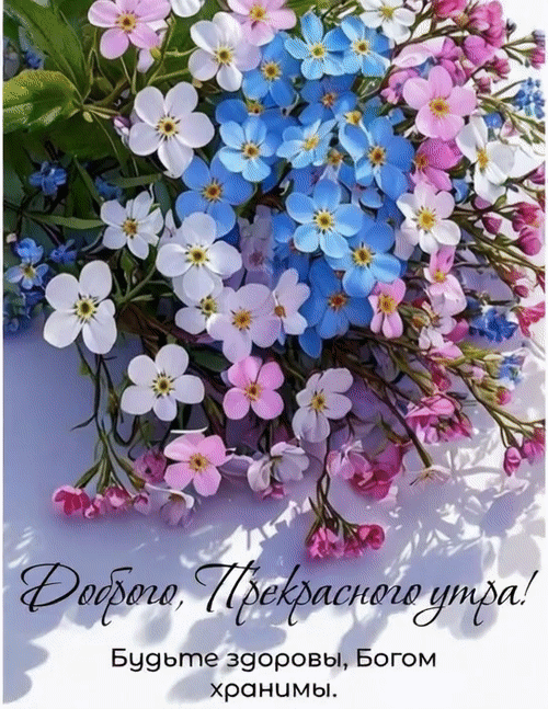 Анимированная открытка Доброе утро