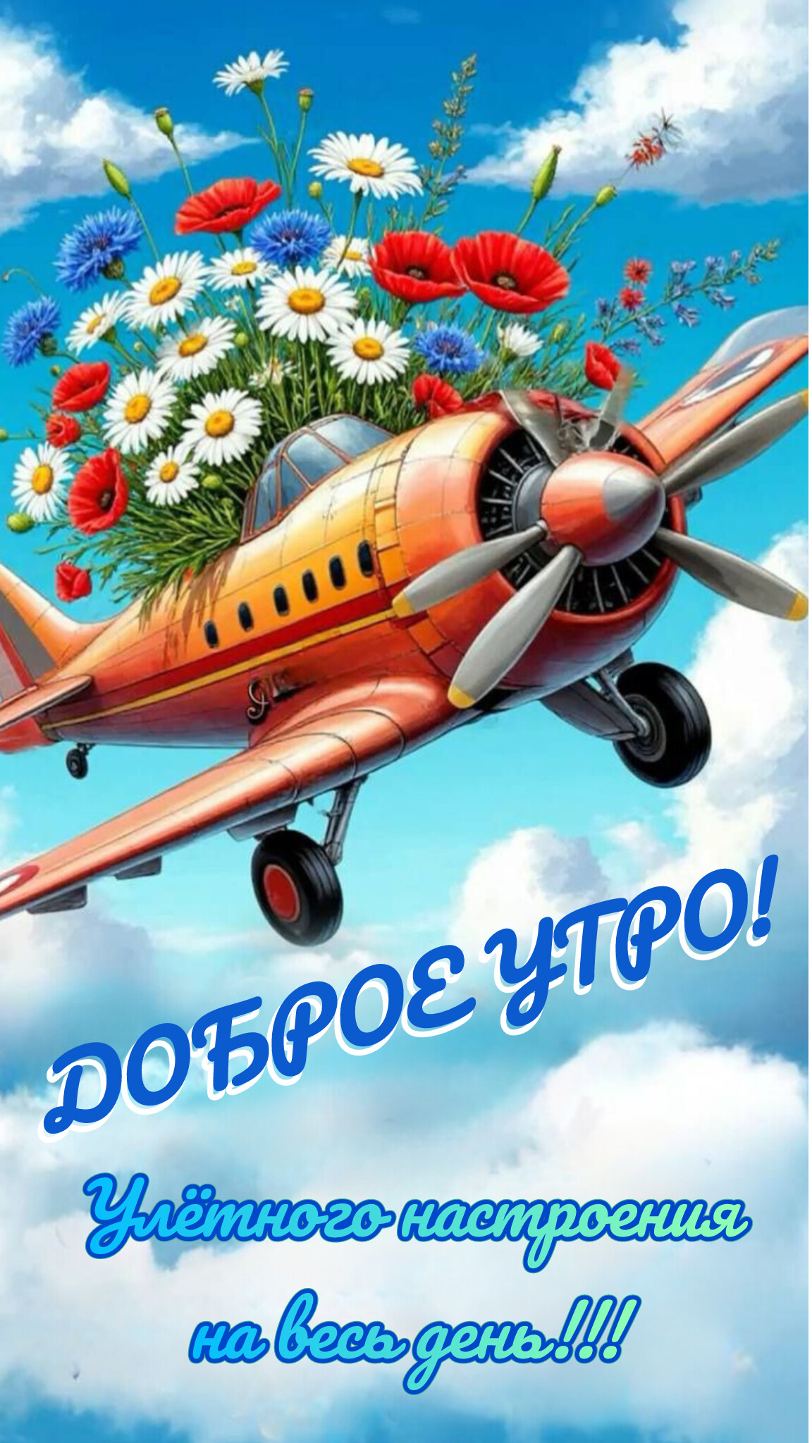 Открытка Доброе утро, улетного настроения на весь день