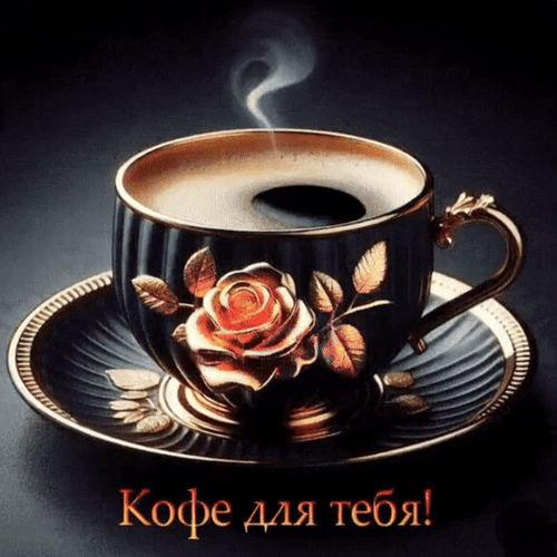 Анимированная открытка Кофе для тебя!