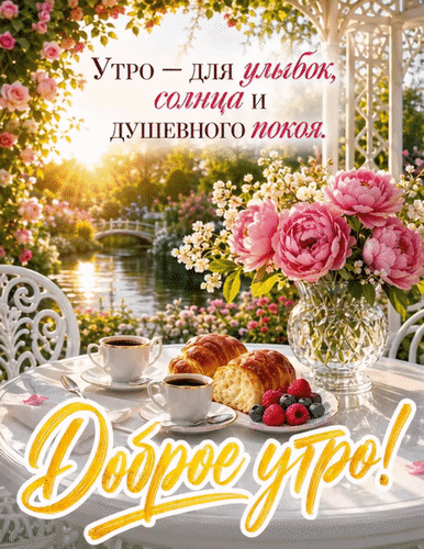 Анимированная открытка Доброе утро