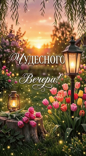 Анимированная открытка Добрый вечер
