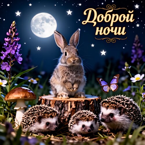 Открытка Доброй ночи