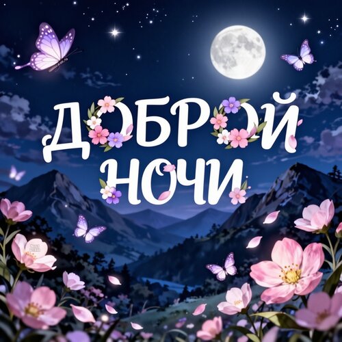 Открытка Доброй ночи