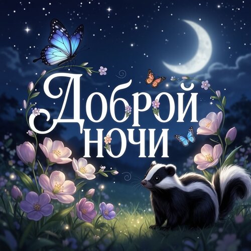 Открытка Доброй ночи