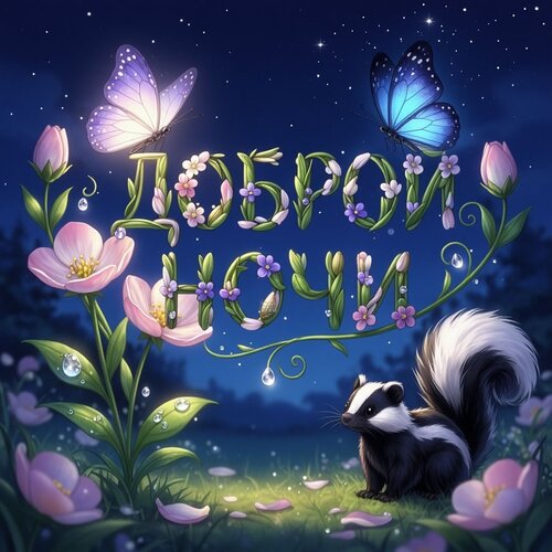 Открытка Доброй ночи
