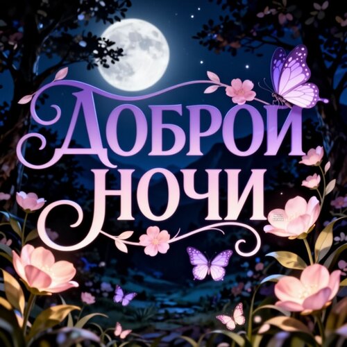 Открытка Доброй ночи