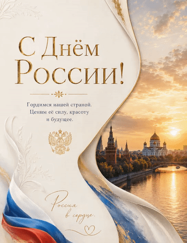 Анимированная открытка День России