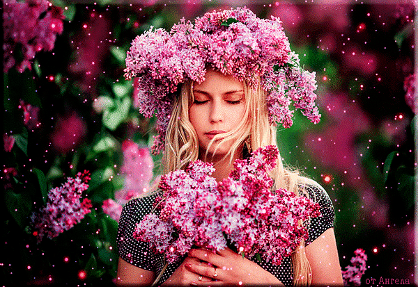 Картинки самой красивой женщине цветы (100 фото)