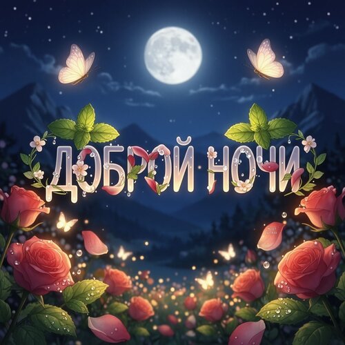 Открытка Доброй ночи