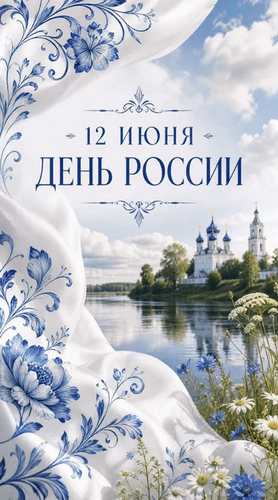 Анимированная открытка 12 июня День России