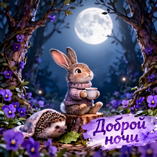 Открытка Доброй ночи