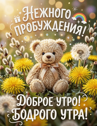 Анимированная открытка Доброе утро и бодрое утро