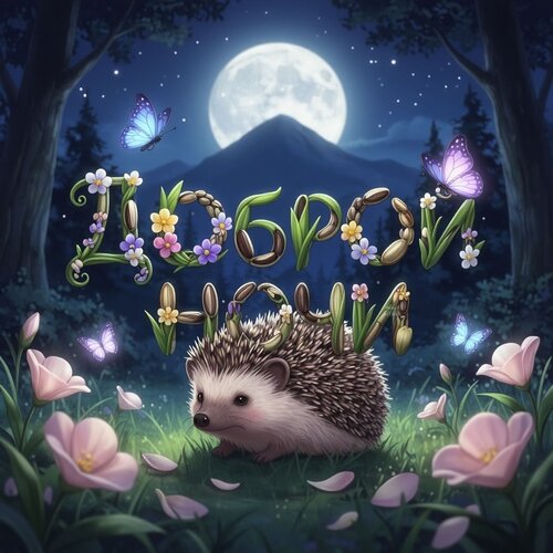 Открытка Доброй ночи