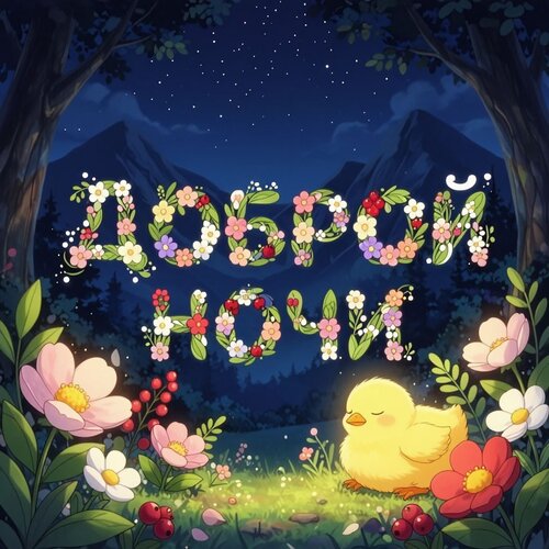 Открытка Доброй ночи