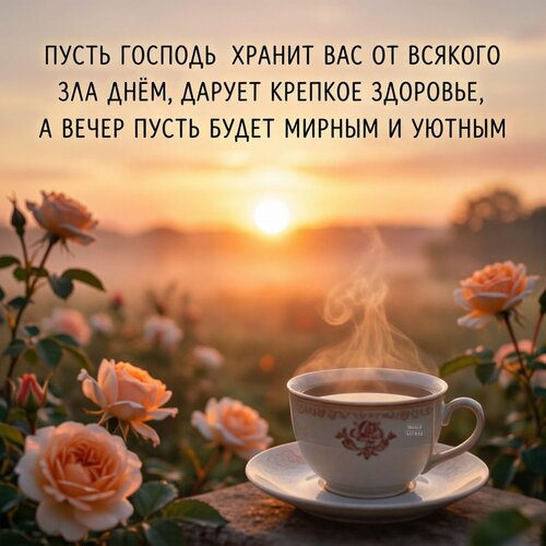 Открытка Пусть Господь хранит вас от всякого зла днём