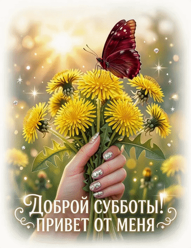 Анимированная открытка Суббота