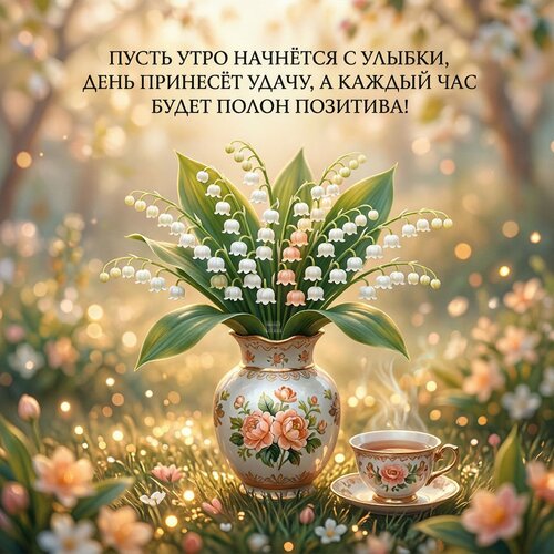 Открытка Пусть утро начнётся с улыбки