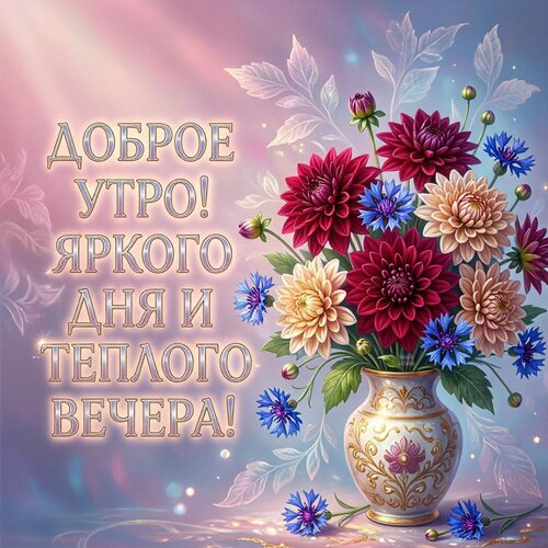 Открытка Доброе утро! Яркого дня и теплого вечера!