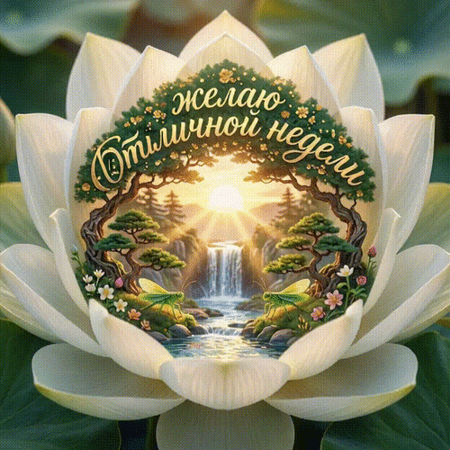 Анимированная открытка Желаю отличной недели!