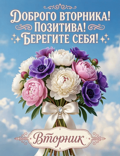 Анимированная открытка Доброго вторника