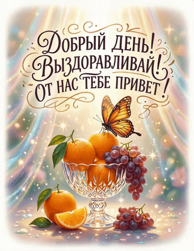 Анимированная открытка Выздоравливай