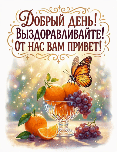 Анимированная открытка Выздоравливайте