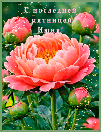 Анимированная открытка С последней пятницей Июня!