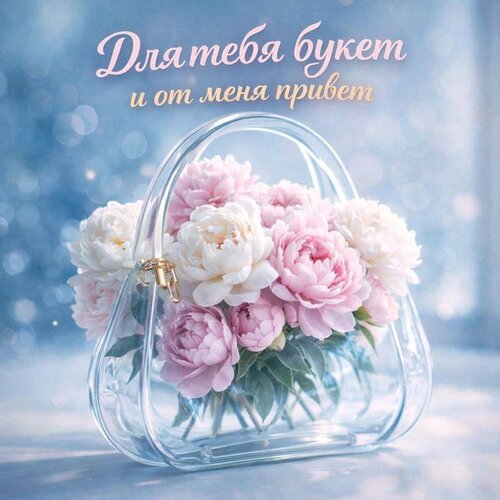 Открытка Букетик. Приветик.