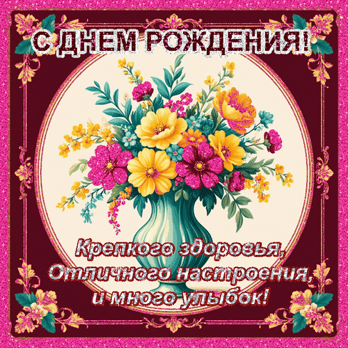 Анимированная открытка С днем рождения!