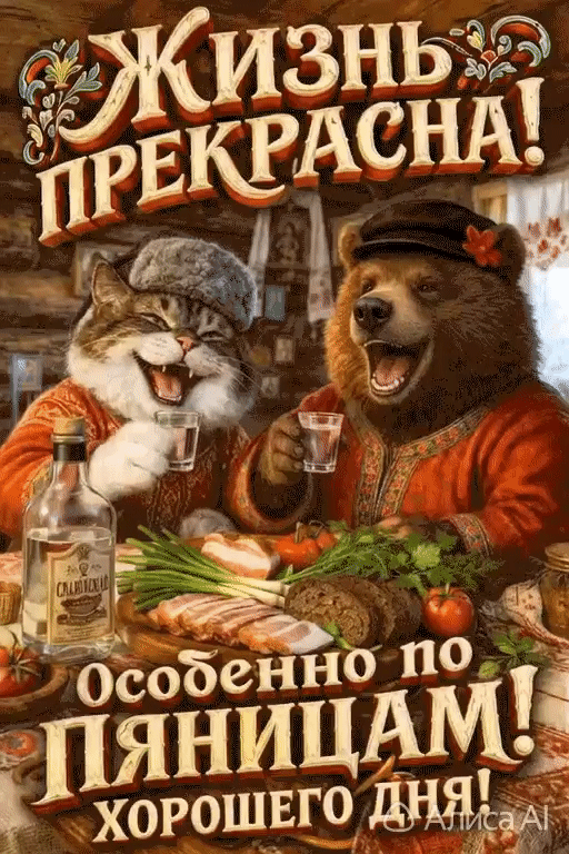 Анимированная открытка Жизнь прекрасна! особенно по Пятницам! Хорошего дня!