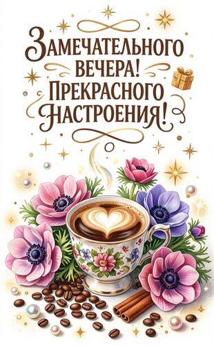 Открытка Замечательного вечера