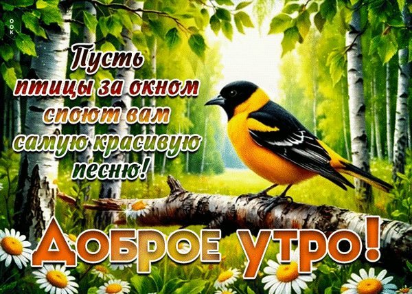 Анимированная открытка Доброе утро