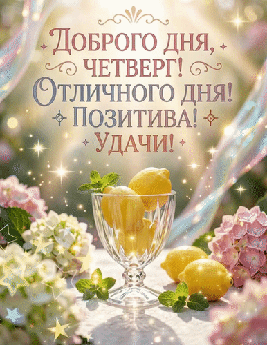 Анимированная открытка Добрый день, четверг
