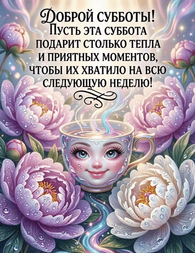 Анимированная открытка Доброй субботы