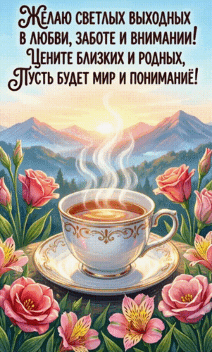 Анимированная открытка СВЕТЛЫХ ВЫХОДНЫХ!