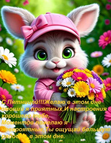 Открытка С Пятницей!!!Желаю в этом дне эмоций я приятных,И настроения хорошего тебе, Моментов пожелаю я невер