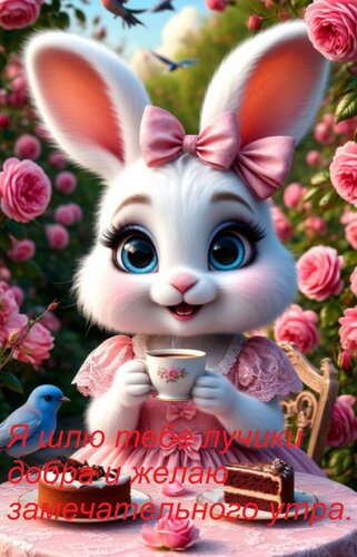 Открытка Я шлю тебе лучики добра и желаю замечательного утра.